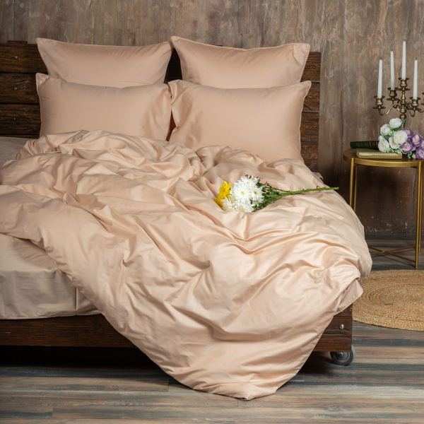 Комплект постельного белья Сатин-Люкс бежевый 2-6821